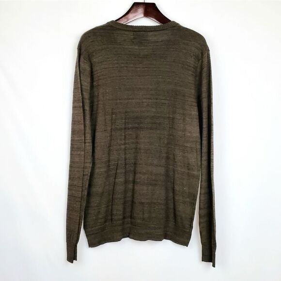 Rock & Republic Young Man's XL Olive V-Neck Sweater - Picture 3 of 7